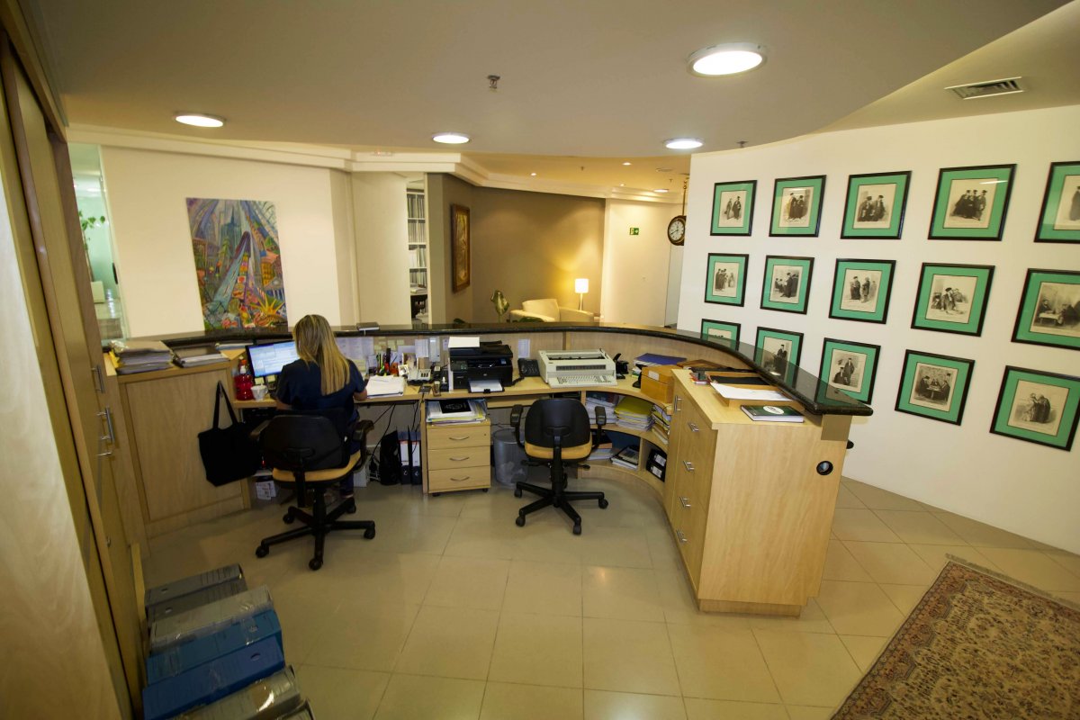Recepção e secretaria.
